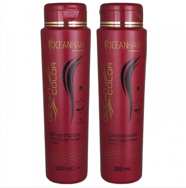 Shampoo e Condicionador Pós Coloração OCEAN COLOR OCEAN HAIR 300ML