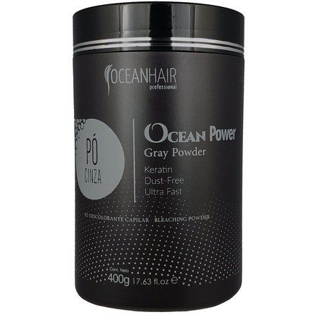 PÓ DESCOLORANTE OCEAN POWER CINZA OCEAN HAIR PRO 400g